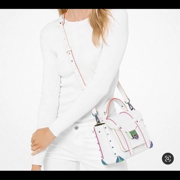 MICHAEL MICHAEL KORS
Manhattan Medium Contrast-Trim Leather Satchel - Picture 2 of 8